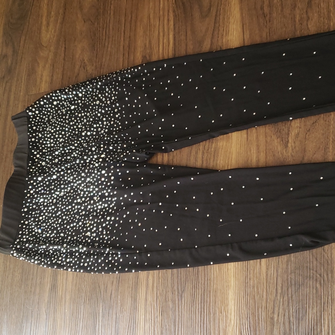 Nwt Rare Bebe Limited Edition Sheer / Transparent Swarovski Rhinestone Leggings